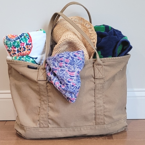 Lands' End Handbags - RARE LANDS' END CONVERTABLE CANVAS CARRY ALL SHOULDER TOTE